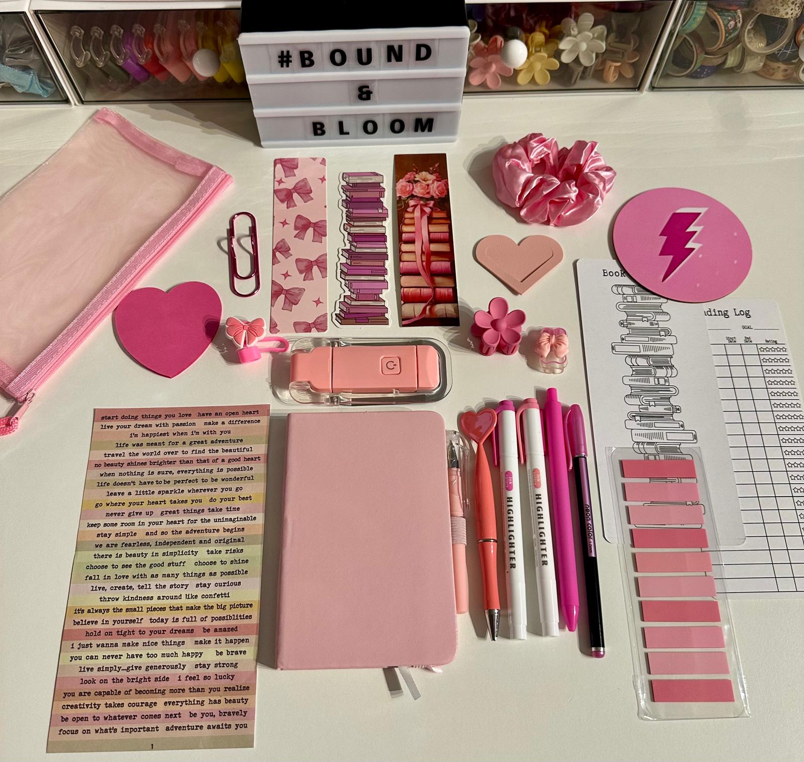 Deluxe Pink Bookish Bundle | Aesthetic Gift for Book Lovers – Bound & Bloom